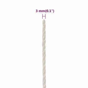 Arbeitsseil Weiß 3 mm 25 m Polypropylen
