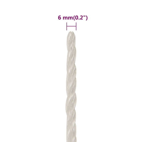 Arbeitsseil Weiß 6 mm 100 m Polypropylen