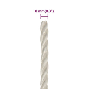 Arbeitsseil Weiß 8 mm 100 m Polypropylen