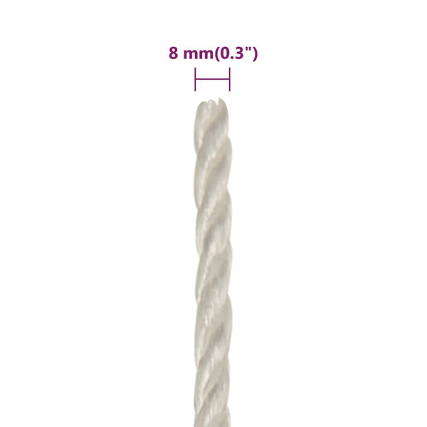 Arbeitsseil Weiß 8 mm 250 m Polypropylen