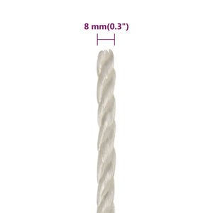 Arbeitsseil Weiß 8 mm 500 m Polypropylen