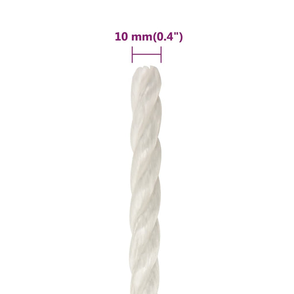 Arbeitsseil Weiß 10 mm 25 m Polypropylen
