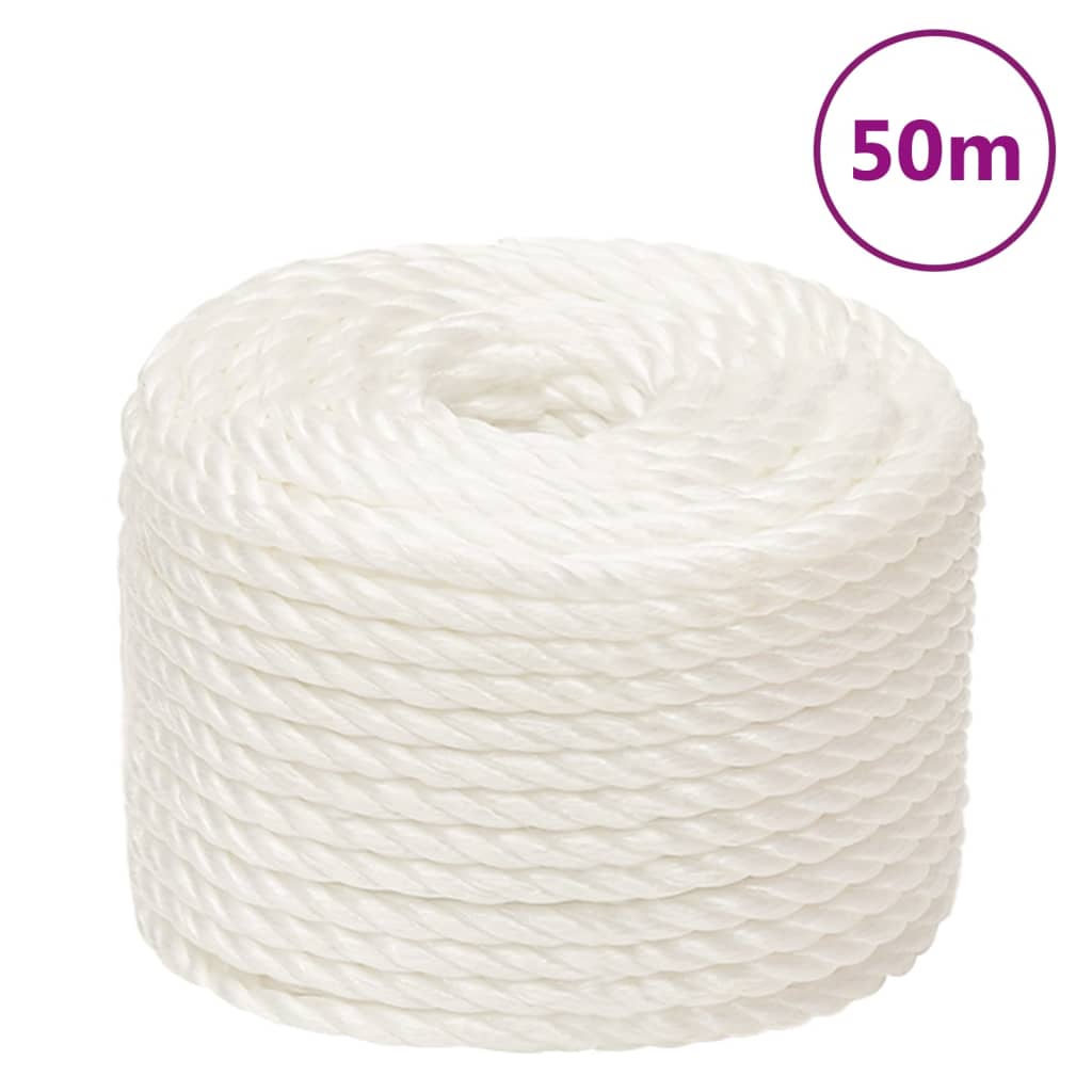 Arbeitsseil Weiß 10 mm 50 m Polypropylen
