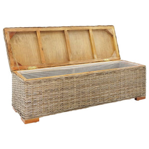 Truhe 110 cm Natur Kubu Rattan
