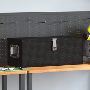 Aufbewahrungsbox Schwarz 70x31x27 cm Aluminium