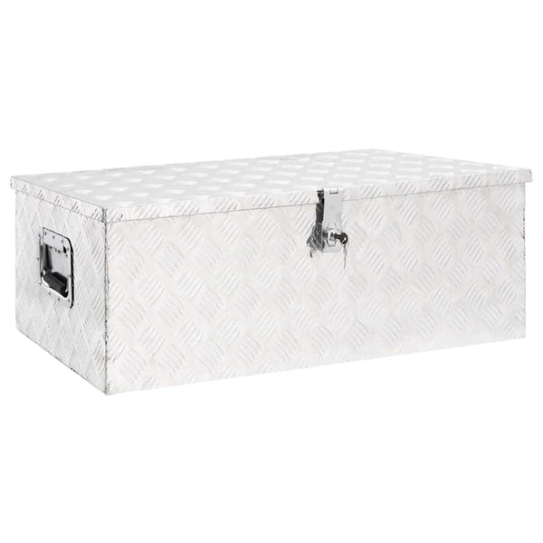 Aufbewahrungsbox Silbern 90x47x33,5 cm Aluminium