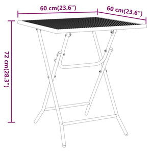 3-tlg. Garten-Essgruppe Streckmetall Anthrazit