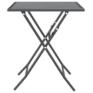 3-tlg. Garten-Essgruppe Streckmetall Anthrazit