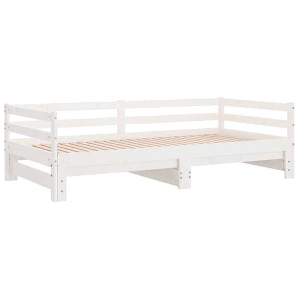 vidaXL Lit de repos gigogne sans matelas Blanc 90x190 cm