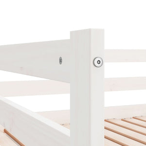 vidaXL Lit de repos gigogne sans matelas Blanc 90x190 cm