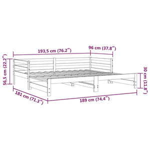 vidaXL Lit de repos gigogne sans matelas Blanc 90x190 cm