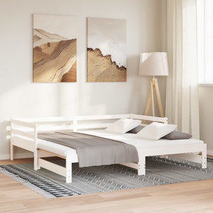 vidaXL Lit de repos gigogne sans matelas Blanc 90x190 cm