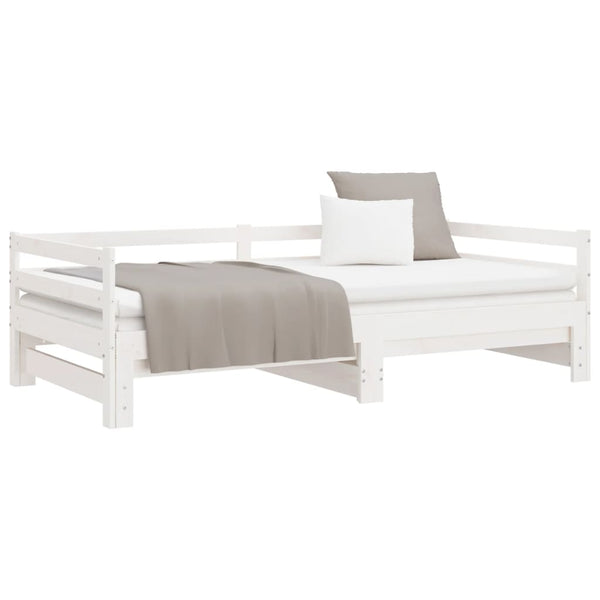 vidaXL Lit de repos gigogne sans matelas Blanc 90x190 cm