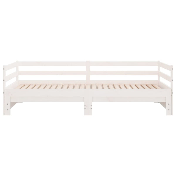 vidaXL Lit de repos gigogne sans matelas Blanc 90x190 cm