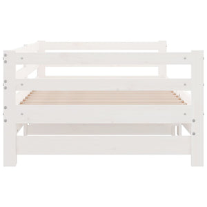 vidaXL Lit de repos gigogne sans matelas Blanc 90x190 cm