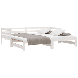 vidaXL Lit de repos gigogne sans matelas Blanc 90x190 cm