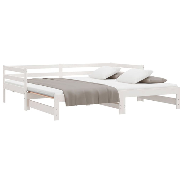 vidaXL Lit de repos gigogne sans matelas Blanc 90x190 cm
