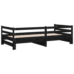 Ausziehbares Tagesbett 90x190 cm, Schwarz