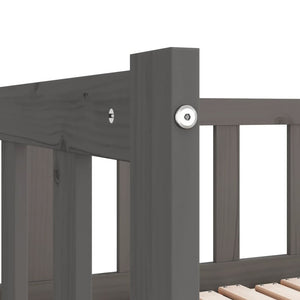 Ausziehbares Tagesbett Grau 90x190 cm Kieferholz