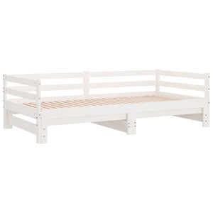 Ausziehbares Tagesbett 80x200 cm Weiß