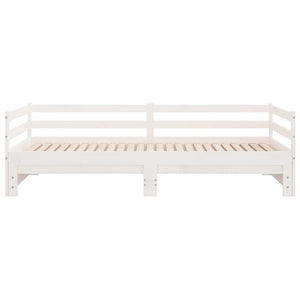 Ausziehbares Tagesbett 80x200 cm Weiß