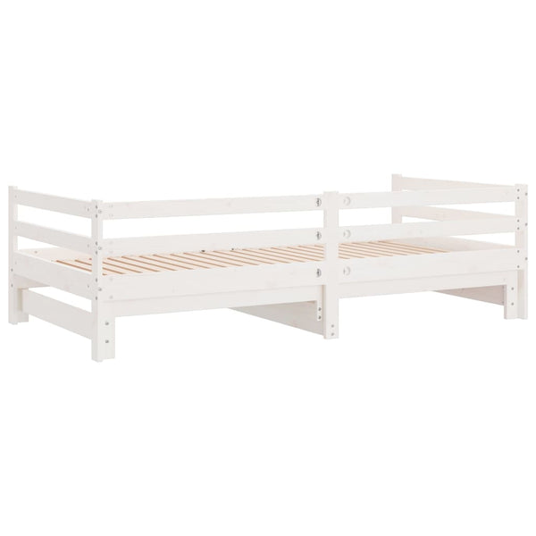 Ausziehbares Tagesbett 80x200 cm Weiß