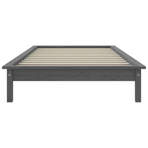 Massivholzbett Grau 90x200 cm