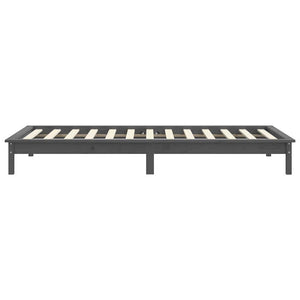 Massivholzbett Grau 90x200 cm