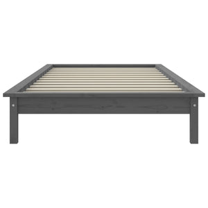 Massivholzbett Grau 100x200 cm