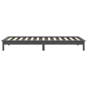 Massivholzbett Grau 100x200 cm