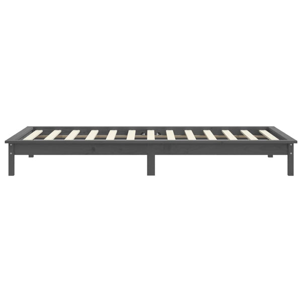 Massivholzbett Grau 100x200 cm