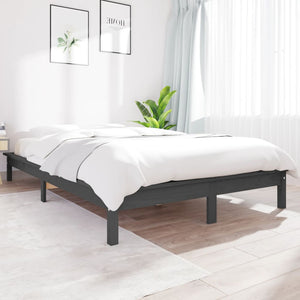 Massivholzbett Grau 160x200 cm