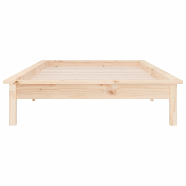 Massivholzbett mit LED 90x200 cm