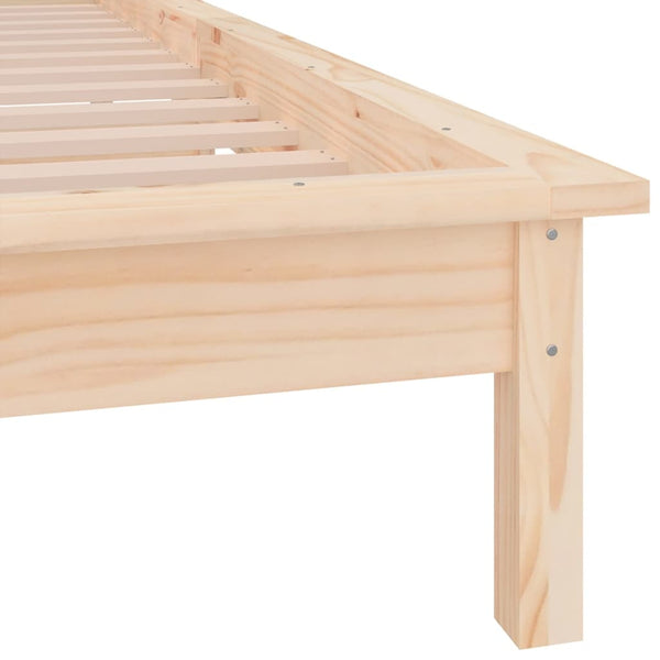 Massivholzbett mit LED 90x200 cm