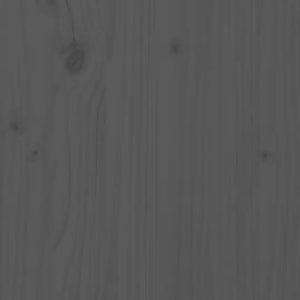 Massivholzbett Grau 200x200 cm mit LED