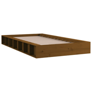 Massivholzbett 75x190 cm Honigbraun