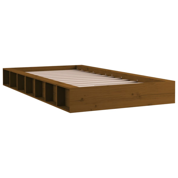 Massivholzbett 75x190 cm Honigbraun