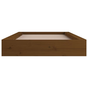 Massivholzbett 75x190 cm Honigbraun