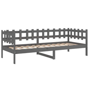 Graues Tagesbett 80x200 cm Kiefer Massivholz