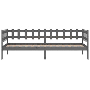 Graues Tagesbett 80x200 cm Kiefer Massivholz