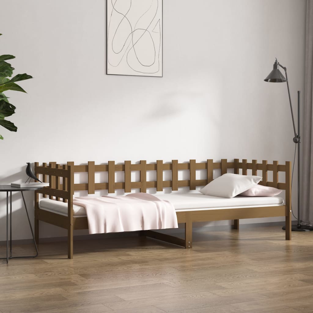Tagesbett Honigbraun 80x200 cm Kiefer Massivholz