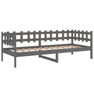 Tagesbett Grau 90x200 cm Kiefer Massivholz