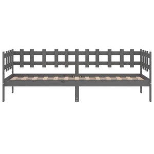 Tagesbett Grau 90x200 cm Kiefer Massivholz