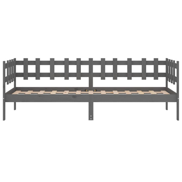 Tagesbett Grau 90x200 cm Kiefer Massivholz