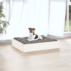 Hundebett Weiß Kiefernholz 51,5x44 cm