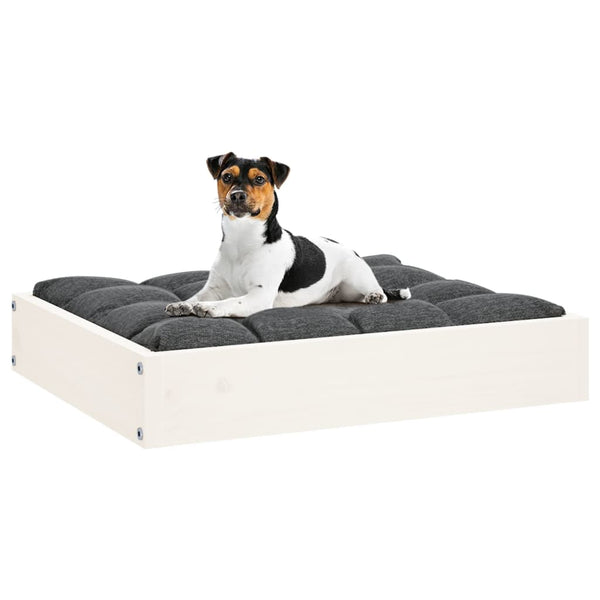 Hundebett Weiß Kiefernholz 51,5x44 cm