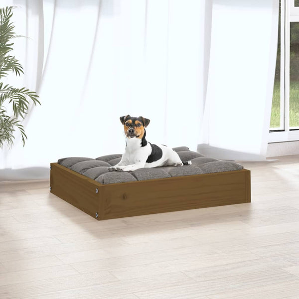Hundebett Honigbraun Kiefernholz 51,5x44 cm