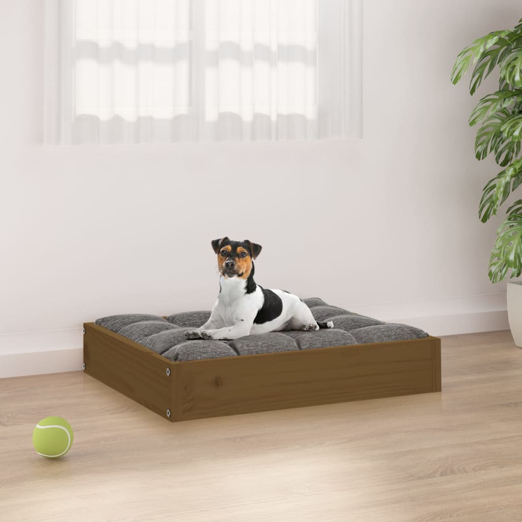Hundebett Honigbraun Kiefernholz 51,5x44 cm