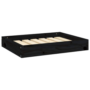 vidaXL Lit pour chien Noir 61,5x49x9 cm Bois de pin massif