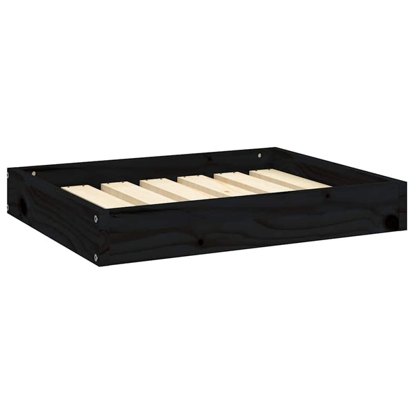 vidaXL Lit pour chien Noir 61,5x49x9 cm Bois de pin massif